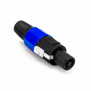 PLUG SPEAKON 4 VIAS MACHO AZUL COM TRAVA - PGSP0002