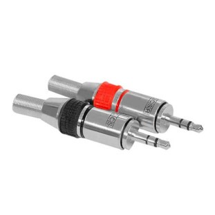 PLUG P2 CSR STEREO PROFISSIONAL PRETO E VERMELHO WD1012 - 4230
