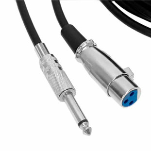 STORM CABO PARA MICROFONE P10 METAL MONO X CANNON XLR METAL FEMEA 10M - CBMC0002