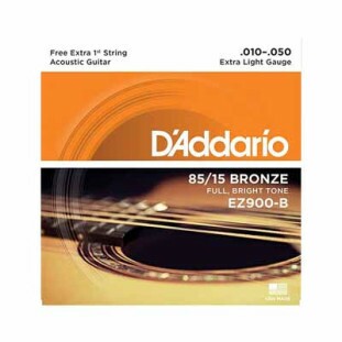 ENCORDOAMENTO PARA VIOLAO AÇO 6 CORDAS DADDARIO EXTRA LIGHT .010-.050 EZ900B - 025057.1