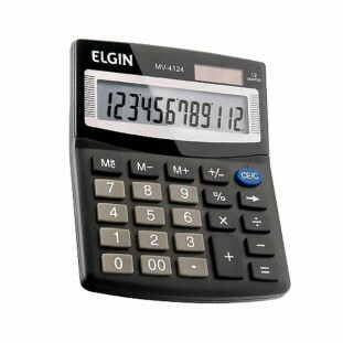 CALCULADORA DE MESA ELGIN 12 DIGITOS PRETA - MV4124