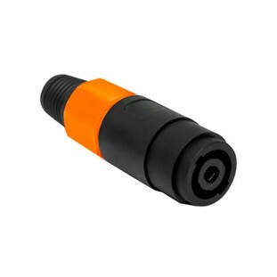 PLUG SPEAKON 4 VIAS FEMEA LARANJA - JCSP0003