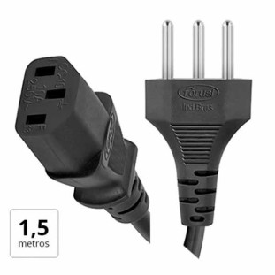 CABO DE ENERGIA FORUSI 10A TRIPOLAR PARA COMPUTADOR 3X0,50MM 1,5M - 16.9.71.1088.18