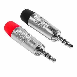 PLUG P2 CSR STEREO PROFISSIONAL PRETO E VERMELHO CSR3372 - 4465