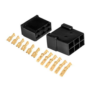 PERMAK CONECTOR 6 VIAS COM SISTEMA DE TRAVA PRETO - 35/N