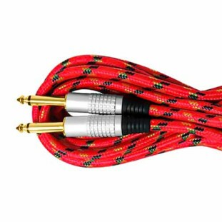 STORM CABO PARA GUITARRA TEXTIL VERMELHO P10 MONO X P10  MONO METAL 5M - CBGU0005