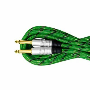 STORM CABO PARA GUITARRA TEXTIL VERDE P10 MONO X P10  MONO METAL 5M - CBGU0004