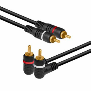 STORM CABO RCA 4MM 2+2 C/ FIO TERRA E PLUG DOURADO RETO/90  5M PRETO - CBRC0005