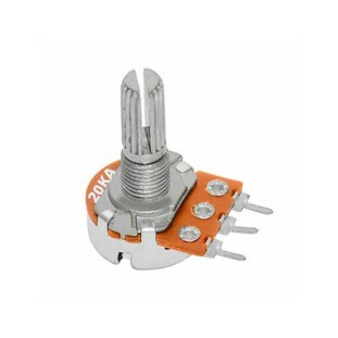 POTENCIOMETRO SIMPLES SEM CHAVE 20KA EIXO 20MM - POTM0002