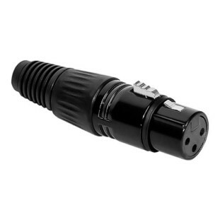 PLUG CANNON XLR FEMEA METAL PRETO - JCCN0013