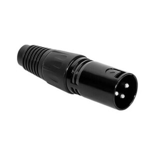 PLUG CANNON XLR MACHO METAL PRETO - PGCN0013