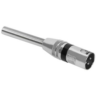 PLUG CANNON XLR MACHO METAL ANEL PRETO COM MOLA - PGCN0014