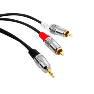 STORM CABO P2 STEREO X 2 RCA 1,8M COM PLUGUE DE METAL - CBRC0021