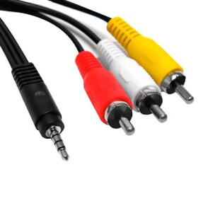 CABO P2 4C X 3 RCA STORM NIQUEL 1,8M PRETO (PARA CONVERSOR DIGITAL) - CBRC0008