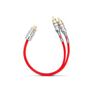 CABO Y STORM PROFISSIONAL 2 RCA MACHO X 1 RCA FEMEA 20CM VERMELHO - CBAY0010