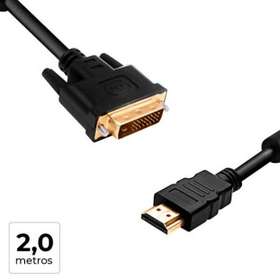 STORM CABO HDMI 1.4V MACHO X DVI 24+1 PINOS COM FILTRO 2 METROS PRETO - CBHD0003