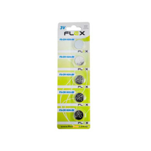 BATERIA LITHIUM FLEX GOLD 3V CR1620 C/5 - FX-CR1620