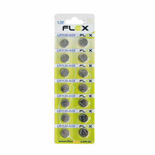 FLEX GOLD BATERIA ALCALINA LR-1120/LR1121/391/AG8 (C/14PÇS) - FX-LR1120