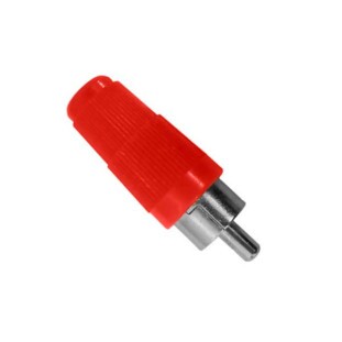 PLUG RCA PLASTICO VERMELHO - XDL071