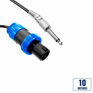 CABO PARA CAIXA ACUSTICA STORM SPEAKON MACHO X P10 MONO METAL PROFISSIONAL 5M - CBSZ0001