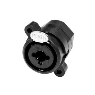 PLUG COMBO STORM CANNON XLR PAINEL FEMEA PLASTICO + JACK J10 MONO E STEREO PLASTICO - CNCB0001