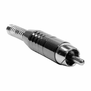 PLUG RCA PROFISSIONAL METAL GRAFITE COM MOLA 6MM - PGRC0026