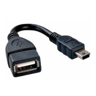 CABO OTG STORM MINI USB 5 PINOS MACHO X USB FEMEA 15CM PRETO - CBUS0025