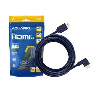 CABO HDMI AQUARIO 90G 2.0 4K 5M S/ FILTRO - 4K905