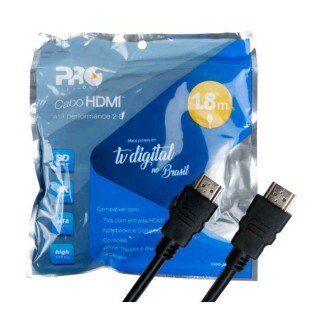 CABO HDMI X HDMI PROELETRONIC 2.0 4K ULTRA HD 3D 1,8M SEM FILTRO - CAHD-2018