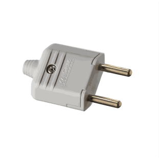 PLUGUE 10A 2 PINOS MARGIRIUS CINZA (POTE C/32) PLD1-2 - 11945