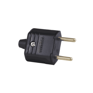 PLUGUE 10A 2 PINOS MARGIRIUS PRETO (POTE C/32) PLD1-2 - 11943