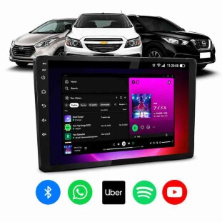 MULTIMIDIA ROADSTAR MP5 1DIN 9'' TELA IPS CARPLAY E ANDROID AUTO SEM FIO - RS-7009BR