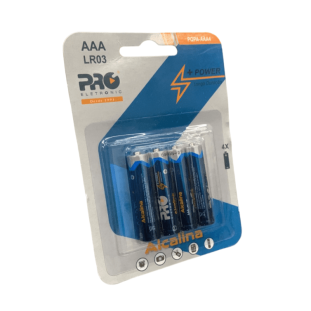 PILHA ALCALINA PROELETRONIC 1,5V AAA LR03 C/4 - PQPA-AAA4 - FR