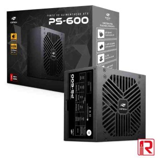 FONTE ATX GAMER C3TECH 600W PS-600BK SEM CABO - 305012400100