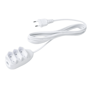EXTENSAO ELETRICA INTELBRAS 3 TOMADAS 2 PINOS 10A 5M CABO PP 2X0,75MM BRANCO EXT 2005 - 4830151