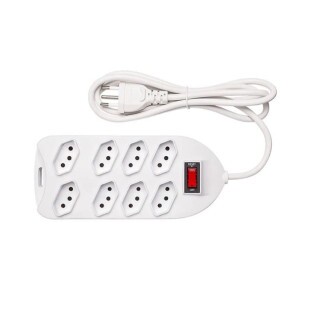 PROTETOR ELETRONICO INTELBRAS 8 TOMADAS BRANCO CABO 1,5M EPE 1008+ BR - 4824003 - FR