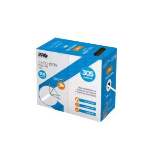 CABO PARA ALARME PROELETRONIC 4 PARES 24AWG 0,51MM BRANCO (HOMOLOGADO ANATEL) (CX305M) - CACF-244P/03B