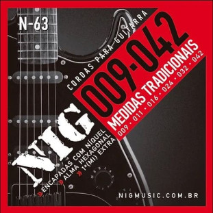 ENCORDOAMENTO PARA GUITARRA TRADICIONAL 6 CORDAS NIG (.009 - .042) - N63