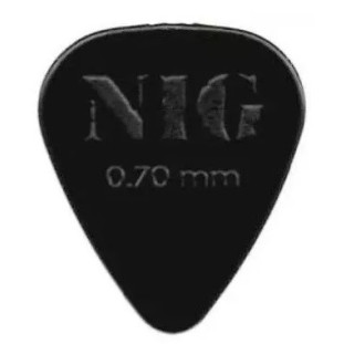 PALHETA PARA VIOLAO NIG 0.70MM PRETA C/12 - PN070