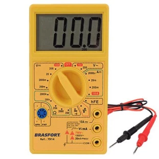 MULTIMETRO DIGITAL BRASFORT DISPLAY 2,5" COM SINAL SONORO DE CONTINUIDADE ''BIP'' - 7914