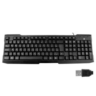 5+ TECLADO USB OFFICE PRETO DESIGN ERGONOMICO PLUG AND PLUG ALTA DURABILIDADE - 015-0041 - FR