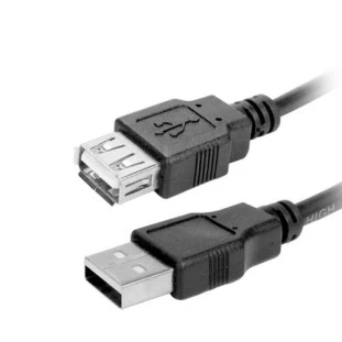 5+ CABO USB A MACHO X A FEMEA 1,8M PRETO 2.0 - 018-3277 - FR