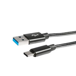CABO USB XCELL 4.0A TURBO X USB TIPO C PARA SMARTPHONE 1M AÇO INOX PRETO - XC-CD-52 - FR