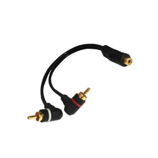 STORM CABO Y 4MM 2 RCA MACHO X 1 RCA FEMEA 90/RETO 20CM PRETO - CBAY0016