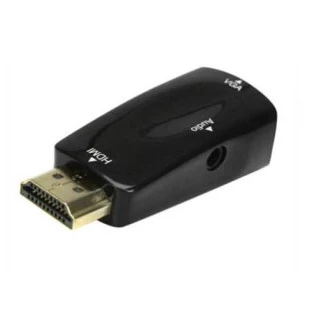 5+ CONVERSOR HDMI MACHO X VGA FEMEA + AUDIO PRETO - 075-0822 - FR