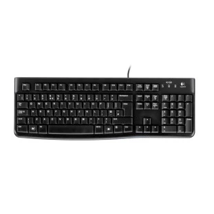 TECLADO DESKTOP LOGITECH USB PERFIL FINO COM ELEGANCIA ROBUSTA PRETO - K120 - FR