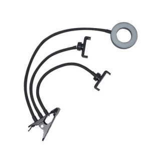 SUPORTE MULTIFUNCIONAL XCELL PARA 2 SMARTPHONE LIVE STREAM COM RING LIGHT LED USB 3 MODOS DE LUZ - XC-RL-02 - FR15