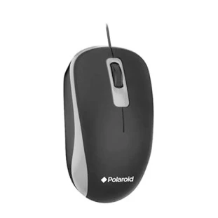 MOUSE OFFICE POLAROID USB 1000DPI 3 BOTOES PRETO/CINZA - PMW-213-CZ - FR