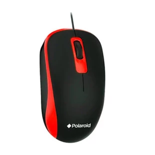 MOUSE OFFICE POLAROID USB 1000DPI 3 BOTOES PRETO/VERMELHO - PMW-213-VM - FR
