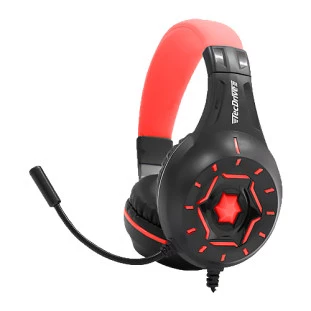 HEADSET TECDRIVE GAMER PX-12 SPACE WAR LED USB/ P2 PARA PS3/ PS4/ XBOX ONE/ NSWITCH PRETO/VERMELHO - PX-12 - FR